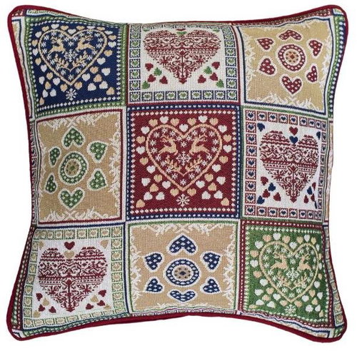 Scanquilt decorative pillowcase Heart patch motif - Pillowcase - Main image