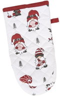 SCANquilt CHRISTMAS elves decorated hat white and red - Oven Mitt