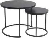 SCENA LIVING Sada 2 ks kulaté, černé - Coffee Table