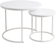 SCENA LIVING Sada 2 ks kulaté, bílé - Coffee Table