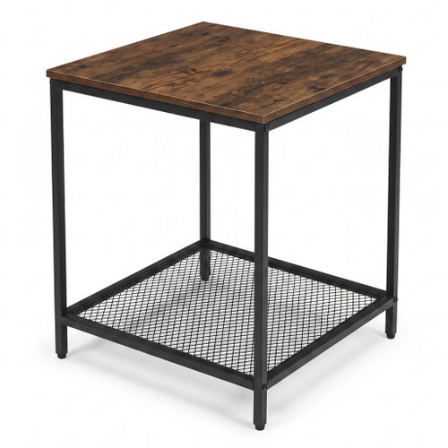 SCENA LIVING with grid shelf, dark wood decor Main image SCENA LIVING with grid shelf, dark wood decor - Side Table - Main image