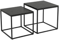 SCENA LIVING Sada 2 ks čtvercové, černé - Coffee Table