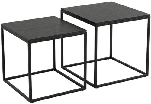 SCENA LIVING Sada 2 ks čtvercové, černé - Coffee Table - Main image