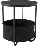SCENA LIVING S košem, průměr 45 cm, černý - Side Table