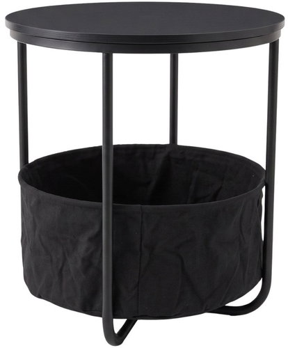 SCENA LIVING S košem, průměr 45 cm, černý - Side Table - Main image
