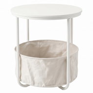 SCENA LIVING S košem, průměr 45 cm, bílý - Side Table