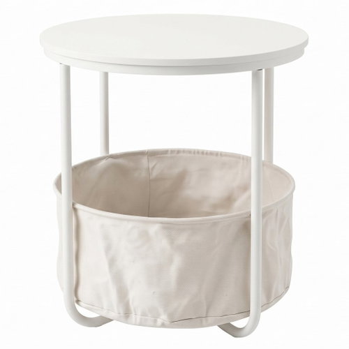 SCENA LIVING S košem, průměr 45 cm, bílý - Side Table - Main image