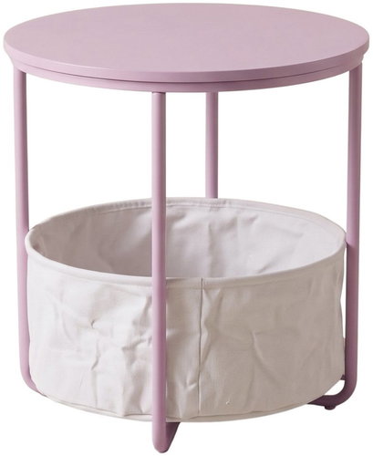 SCENA LIVING S košem, průměr 45 cm, růžový - Side Table - Main image