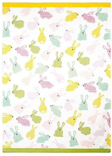 Scanquilt dish towel decor bunnies - Kitchen Towel - Main image