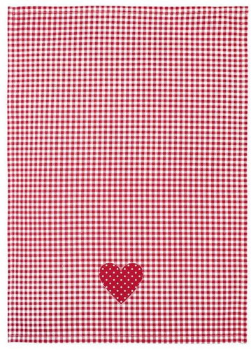 Scanquilt red dish towel decor pepito and heart - Kitchen Towel - Main image
