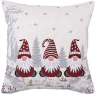 SCANquilt MOTIV elves and stars white and red 45 × 45 cm - Pillowcase