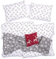 SCANquilt JERSEY moose, beige and red 140 × 200/70 × 90 cm - Bed Linen