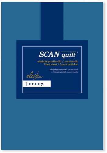 SCANquilt Sheet Jersey Elastic Lycra medium blue 180 × 200 cm - Bedsheet - Main image
