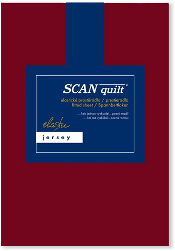 SCANquilt Sheet Jersey Elastic Lycra burgundy - Bedsheet - Main image