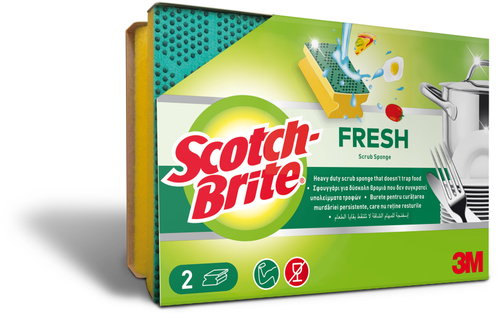 Scotch-Brite® Fresh Nail Saver Non-Scratch Sponges, 2pcs - Dish Sponge - Main image