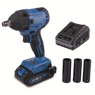 SCHEPPACH Rázový utahovák AKU 20V IXES, nabíječka BC-IW350-X-SET S (1 × 2 Ah) - Impact Wrench 