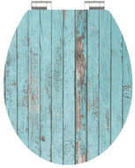 SCHÜTTE BLUE WOOD MDF HG, Soft Close - Toilet Seat