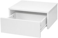 SCENA LIVING Wall-mounted bedside table with drawer, 40 × 35 × 16cm, white - Night Stand