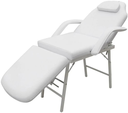 SHUMEE Portable cosmetic chair faux leather, 185 × 78 × 76 cm, white - Massage Chair - Main image