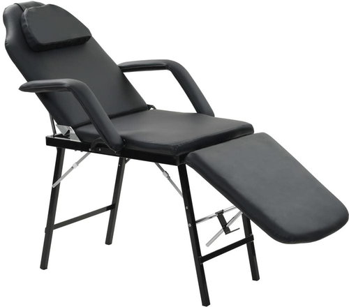 SHUMEE Portable plastic leather cosmetic chair 185 × 78 × 76 cm, black - Massage Chair - Main image