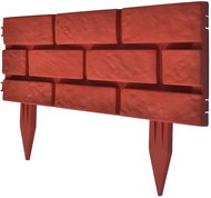 SHUMEE Trávníkový lem, délka 0.45m - imitace cihel, 11ks v balení, červený - Lawn Edging