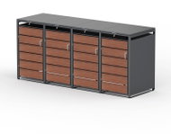 Scorpion Elektro D16GW4Z, for 4 Bins with Two Wind and Theft-Proof Locks - Bin Shed