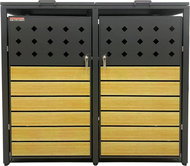 SCORPION Bin shelter D01GW2, anthracite / brown - Bin Shed