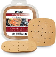 ScanPart Perforiertes Papier für Heißluftfritteusen 16 × 16 cm 100 Stück - Backpapier