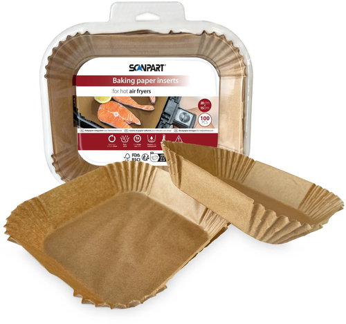 ScanPart Papír na pečení do horkovždušných fritéz 20 × 15 cm 100 ks - Baking Paper - Main image