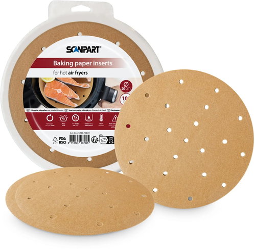 ScanPart Perforovaný Papír do horkovždušných fritéz 20 cm 100 ks - Baking Paper - Main image