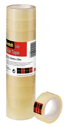 Scotch 15 mm × 10 m, transparent - pack of 10 - Duct Tape - Main image