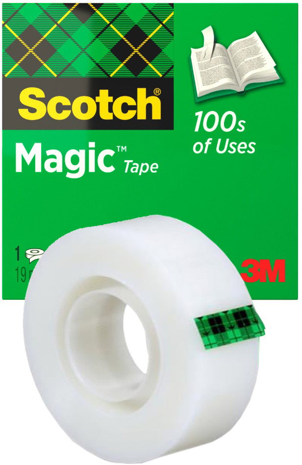 Scotch Magic 19 mm x 10 m, láthatatlan a papíron