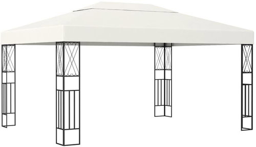 Gazebo 3 x 4 m cream textile - Garden Gazebo - Main image