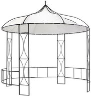 Gazebo 300 x 290 cm white round - Garden Gazebo