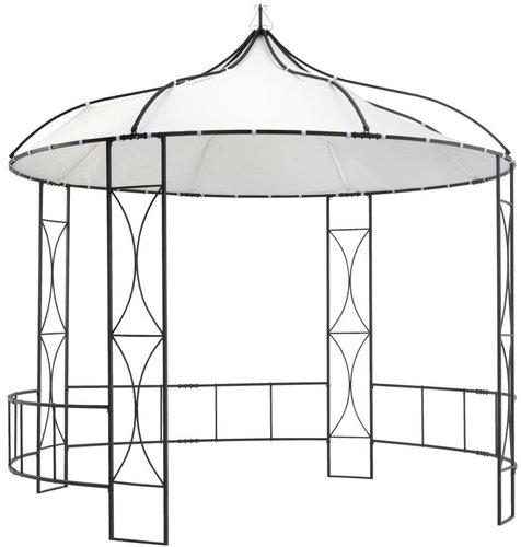 Gazebo 300 x 290 cm white round - Garden Gazebo - Main image
