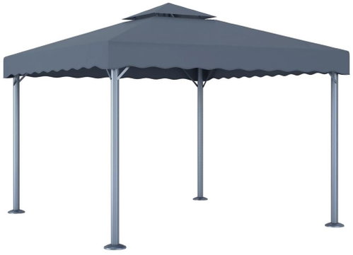 Gazebo 300 x 300 cm anthracite aluminum - Garden Gazebo - Main image