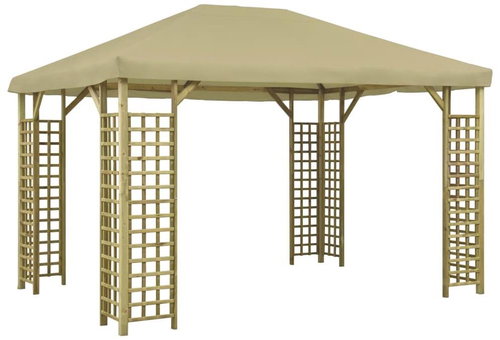 Gazebo 4 x 3 m beige - Garden Gazebo - Main image