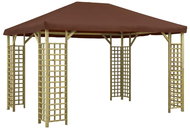 Gazebo 4 x 3 m brown - Garden Gazebo
