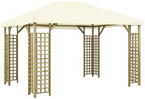 Gazebo 4 x 3 m cream - Garden Gazebo - Main image