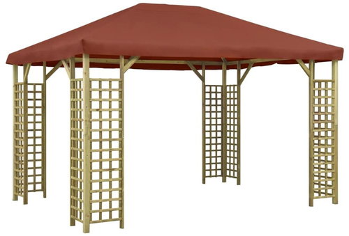Arbor 4 x 3 m terracotta - Garden Gazebo - Main image