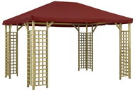 Gazebo 4 x 3 m burgundy - Garden Gazebo