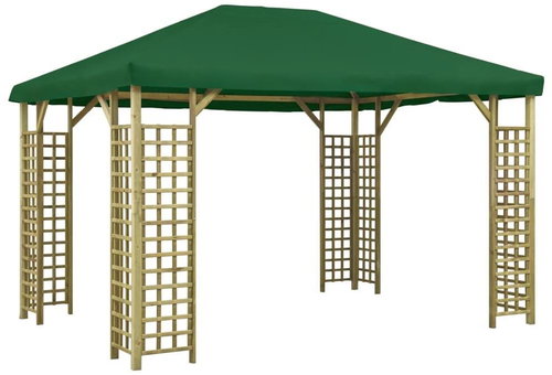 Gazebo 4 x 3 m green - Garden Gazebo - Main image
