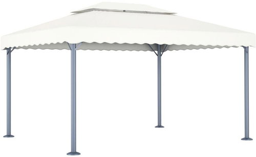 Gazebo 400 x 300 cm cream aluminum - Garden Gazebo - Main image