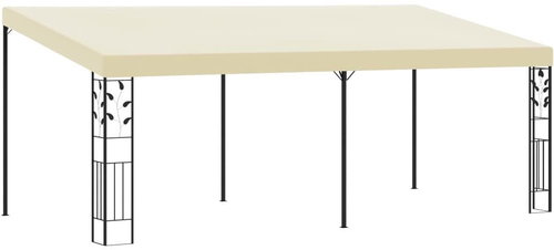Gazebo to the wall 6 x 3 x 2.5 m cream - Garden Gazebo - Main image