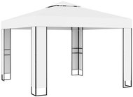 Gazebo with double roof 3 x 3 m white - Garden Gazebo