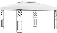 Gazebo with double roof 3 x 4 m white - Garden Gazebo