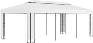 Gazebo with double roof 3 x 6 m white - Garden Gazebo