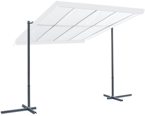 Gazebo with tilting sliding roof 350 x 250 x 225 cm cream - Garden Gazebo - Main image