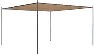 Gazebo with a flat roof 4 x 4 x 2.4 m beige - Garden Gazebo
