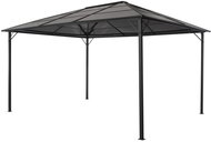 Gazebo with roof aluminum 4 x 3 x 2.6 m black - Garden Gazebo